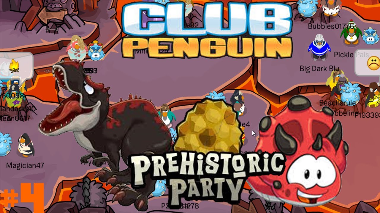 Club Penguin Prehistoric Party - E4 - Red Dino Puffle!