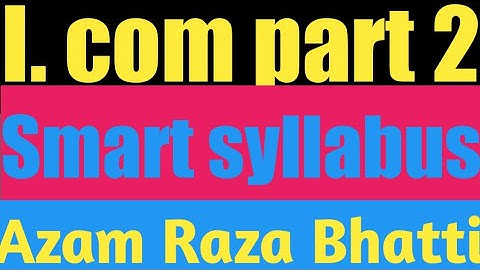 Accounting i. com part 2 smart syllabus/i. com part 2 Accounting smart syllabus