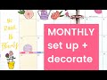 SPRING Monthly set up + decorate The Happy Planner