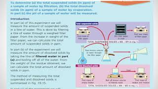 Water treatment and TSS and TDS calculation