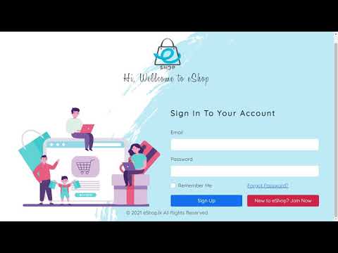 eShop Web Application User Sign In & Sign Up UI Design