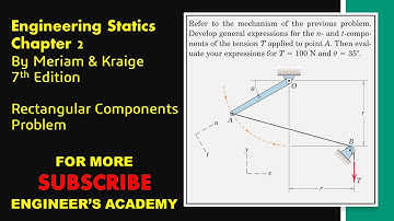 STATICS | Chapter 2 | P2-17 | 7th Edition | Rectangular Components
