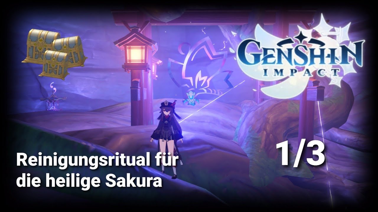 Schließe Das Reinigungsritual Für Die Heilige Sakura Ab