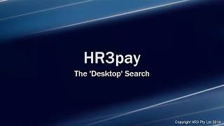 HR3 payroll - The Desktop Search
