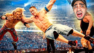 نمط المهنة #11 : مصارعة و مباراة اسطورية 😱🔥  - WWE 2K22