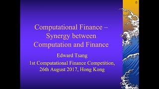 Computational Finance -- Synergy between Computation and Finance