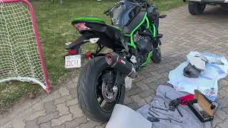 Installing Scorpion Serket Slip On Kawasaki Zh2