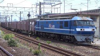 高速コンテナ列車 2095レ EF210−122(新)新塗装＋コキ14両フル積載 枇杷島駅 通過 2026年7月28日(火)撮影 