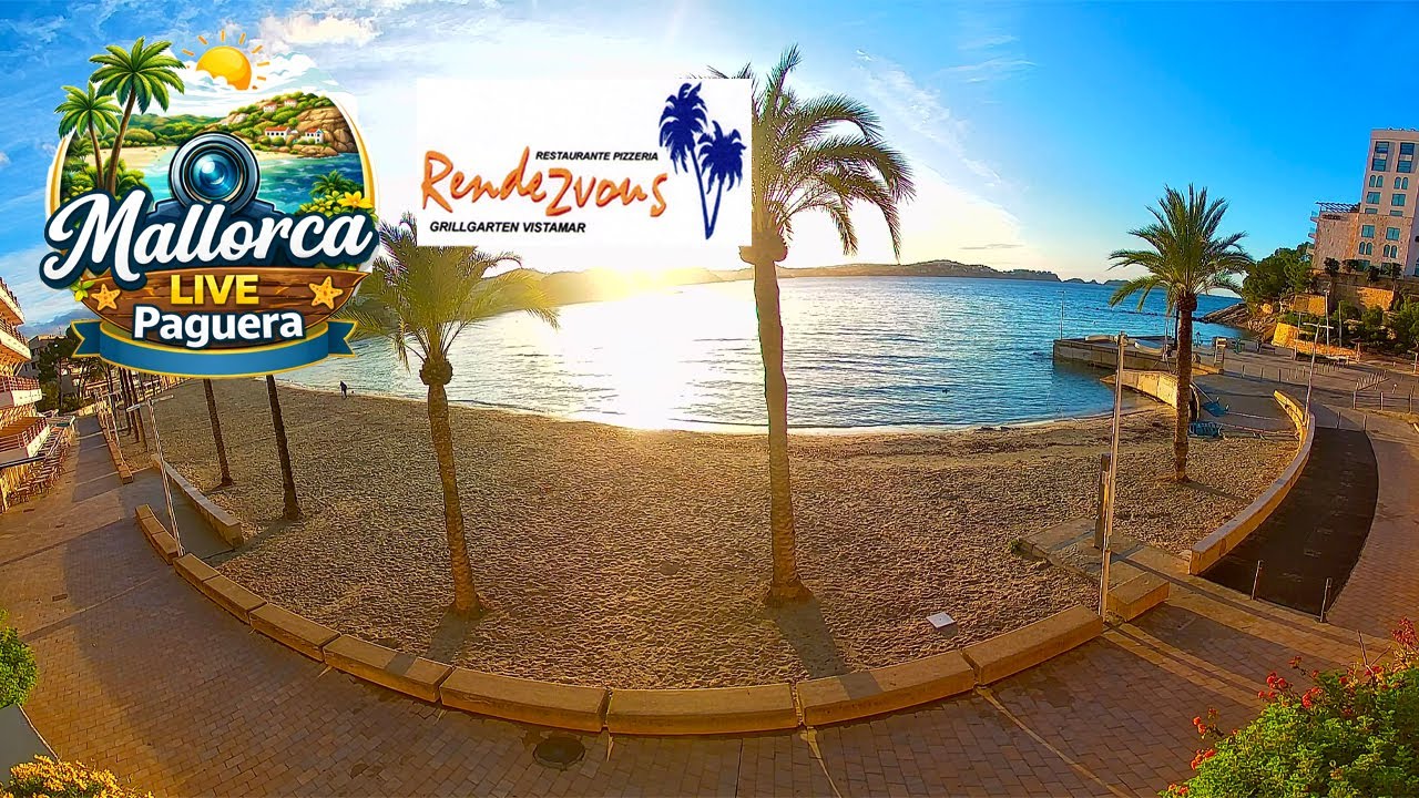 🌞 🌊 Live Webcam Playa Palmira / Rendezvous Garden Paguera |4K 180° 