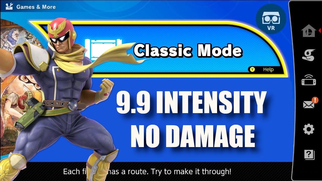 Super Smash Bros. Ultimate Captain Falcon Classic mode (9.9 Intensity No Damage) YouTube