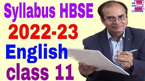 class 11 english syllabus HBSE 2022-23 by vijay kumar