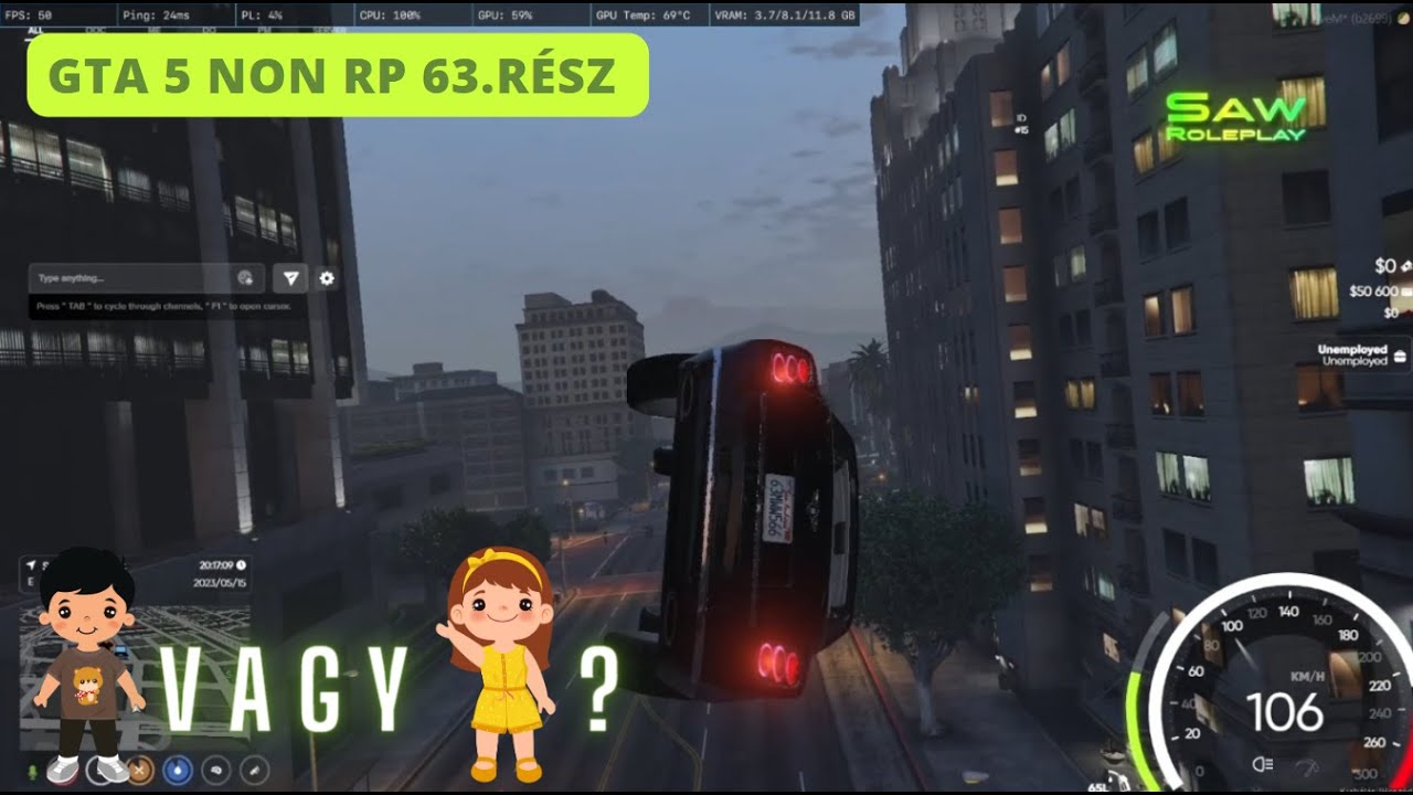Gta 5 Non RP! Magyar szerver 63. rész. Ez most Kisfiú vagy Kislány?