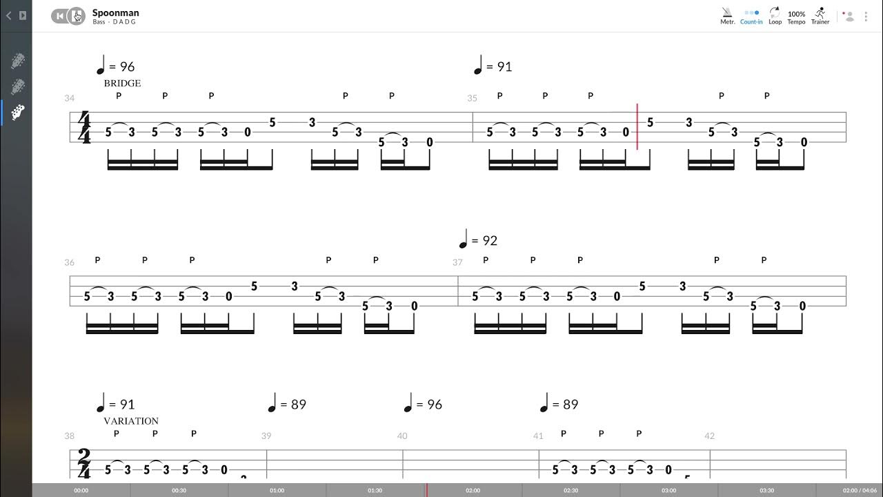 Soundgarden Spoonman (BASS TAB PLAY ALONG) YouTube