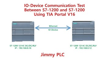 IO-Device Communication Test Between S7-1200 and S7-1200 Using TIA Portal V16