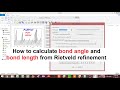 How to calculate bond angle and bond length from Rietveld refinement