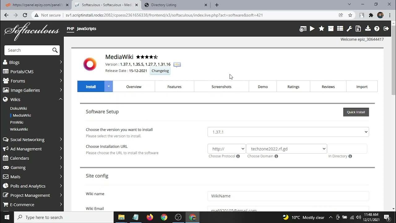 Wordpress open server