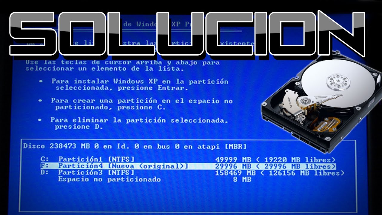 Problema al Instalar Windows XP [No Detecta Disco Duro] "Solucion" - YouTube