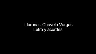 Llorona - Chavela Vargas | Letra y acordes | chords