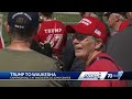 Trump supporters line up for hours ahead of former president's Waukesha rally