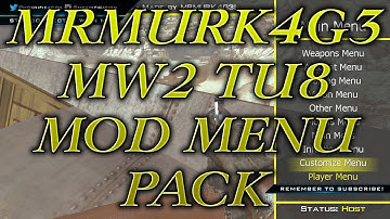 MRMURK4G3 MW2 TU8 Mod Menu Pack | 7 Menus & Launcher | +Download