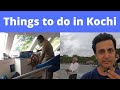 Fort Kochi Beach - Chinese Fishing Net - Fort Kochi to Ernakulam in Ferry - Marine Drive Kochi