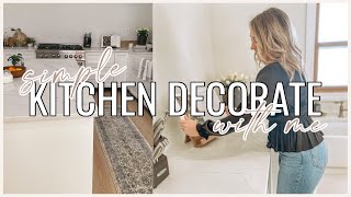 SIMPLE KITCHEN decorate with me 2023 | simple kitchen decorating ideas