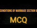 HINDU LAW CONDITIONS OF MARRIAGE SECTION 5 - MCQ