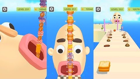 sandwich runner ! gameplay ios,android ! mobile game level 249🌟253