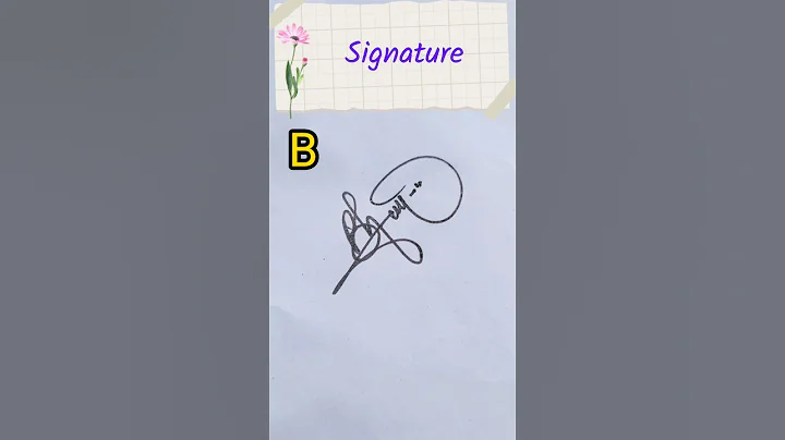 Stylish B Letter Signature Design | Creative Signature Idea #shorts #youtubeshorts