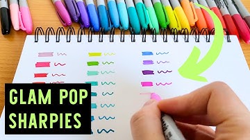 Unboxing and Testing the Sharpie Glam Pop Permanent Markers
