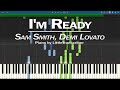 Sam Smith, Demi Lovato - I&#39;m Ready (Piano Cover) Synthesia Tutorial by LittleTranscriber