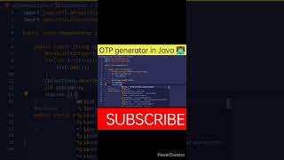 OTP Generator in Java 👨‍💻 | #coding #shorts #ytshorts #facts #programming