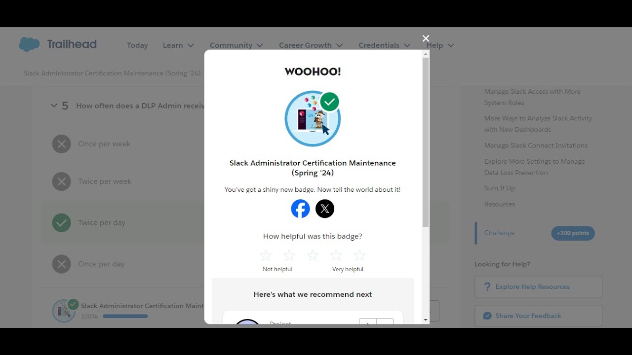 Slack Administrator Certification Maintenance Spring 24 Trailhead slack-administrator-certification-maintenance-spring-24-trailhead