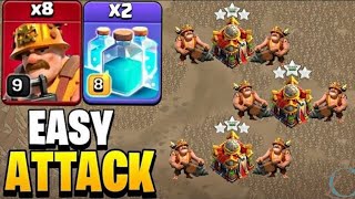 Th16 Mass root rider with Super archer blimp attack strategy : clash of clans