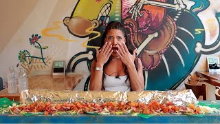 "You have 12 minutes, theres no chance!" 6LB [3kg] BADASS BURRITO CHALLENGE | @LeahShutkever