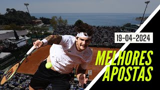 🎾 MELHORES APOSTAS DE TÉNIS PARA SEXTA 19-04-2024