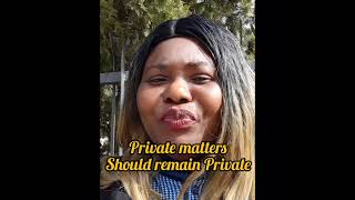 If You Bring Your Private Matters To The Media, Then People Are Free To Analyse Them