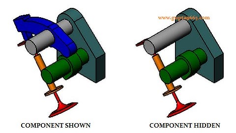 SOLIDWORKS DRAWING: VIEW HIDE SHOW COMPONENTS