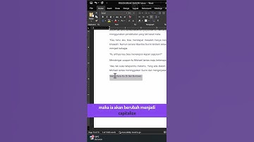 Shortcut rubah tipe teks UPPERCASE,lowercase dan Capitalize di word