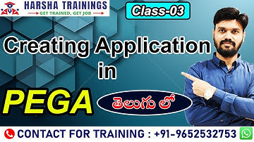 PEGA CLASS 03 | Creating Application in PEGA| PEGA Tutorial for Beginners |PEGA Tutorial తెలుగు లో