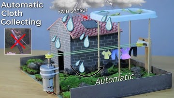 Rain sensor project | Rain detector and cloth collector | automatic cloth protection form rain #diy