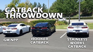 2016/2017 Camaro SS - GM Dual Mode (NPP) Cat Delete vs. Stainless Works Catback vs. Hookers Catback