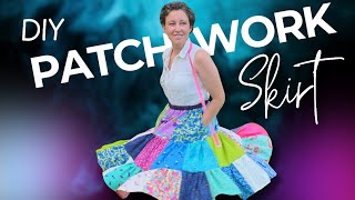 Patchwork Skirt- NO Measuring, NO Pattern & SUPER Cute 