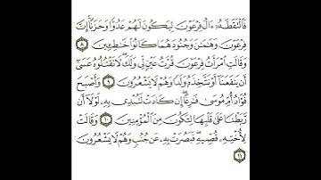 سورة القصص 3 القسم الثالث تكرار كيفي من ..  فالتقطه آل فرعون ليكون لهم عدوا .. إلى .. لا يشعرون