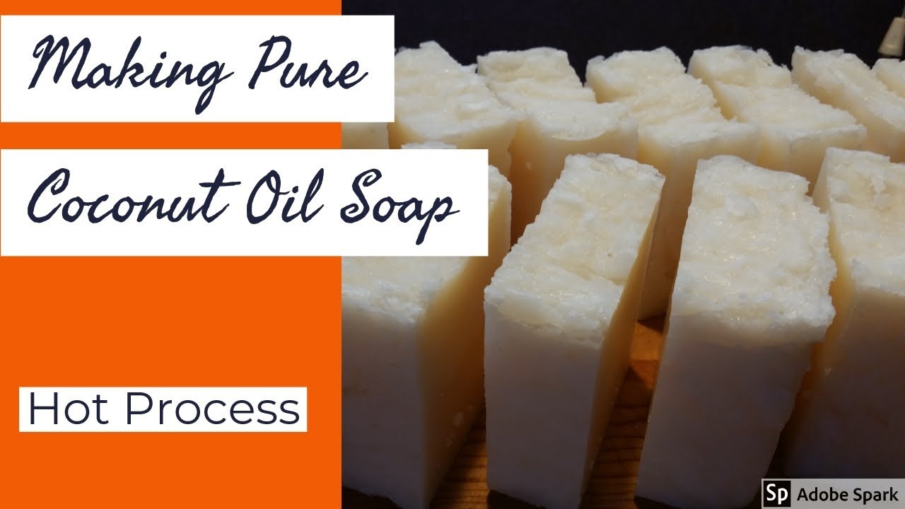 Making Pure Coconut Oil Soap - Hot Process 