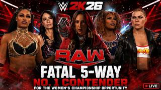 FIVE WOMEN. ONE TITLE SHOT! | WWE 2K26 RAW Fatal 5-Way LIVE