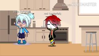(Who in the hell put the muffins in the freezer meme) kustard ship! Sans(classic) x red ( underfell)