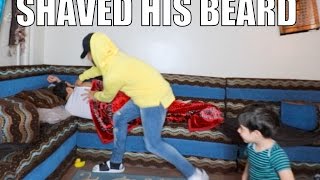 I SHAVED HIS BEARD INFRONT OF HIS SON!!!