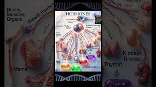 The complex network of endocrine system ,, focusing on the central role of hypothalamus and PG 🧠