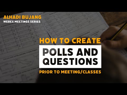 Webex Meetings Secret - How to Create Polls and Questions PRIOR to Meetings/Classes